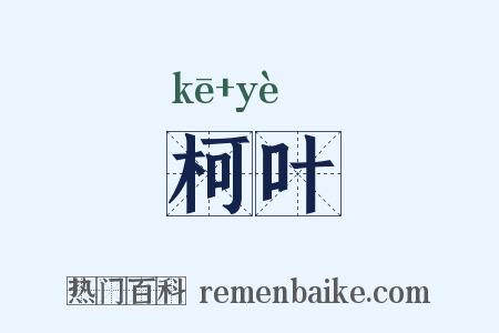 柯叶是什么意思的图片